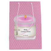 Doopkaarsen meisje * kiezen achtergrondkleur medium cadeauzakje (Voorkant)