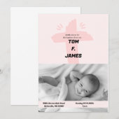 Doopkaart voor baby kaart (Voorkant / Achterkant)