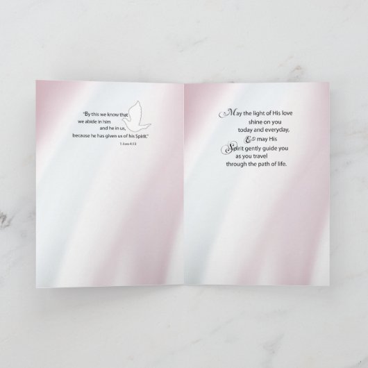 Doopkleindochter Bevestigingsduif Kaart (Binnen)