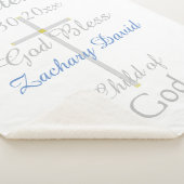 Doopkruis Jongen Blauw Star Rattle Medium Sherpa Deken (3/4)