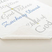 Doopkruis Jongen Blauw Star Rattle Medium Sherpa Deken (3/4)