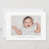 Doopmeisje | Eenvoudig en modern aangepast foto Kaart (Voorkant)