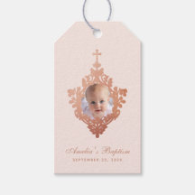 Doopmeisje Foto Roze Goud Roze Elegant