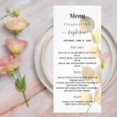 Doopmenu wit gouden eucalyptus reclamekaart