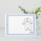 Doopoutfit Blauw Kaart (Staand voorkant)