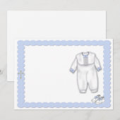 Doopoutfit Blauw Kaart (Voorkant / Achterkant)