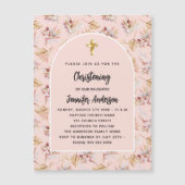 Dooppampa's florals roos goudroze luxe magnetische uitnodiging (Voorkant)