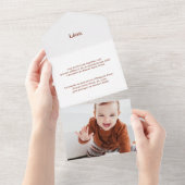 Doopprent Léon All In One Uitnodiging (Afscheurbaar)