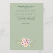 Doopprogramma - Bloemen Kruis - Jongen of Meisje Programmakaart (Achterkant)