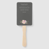 Doopprogramma Fan - Bloemkruis Grijs Handwaaier (Achterkant)