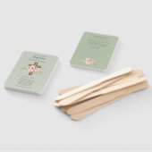 Doopprogramma Fan - Bloemkruis Sage Handwaaier (Niet-gemonteerd)