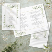 Doopprogramma Greenery Gold Cross