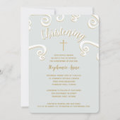 Dooprollen in poederblauw en goud kaart (Voorkant)