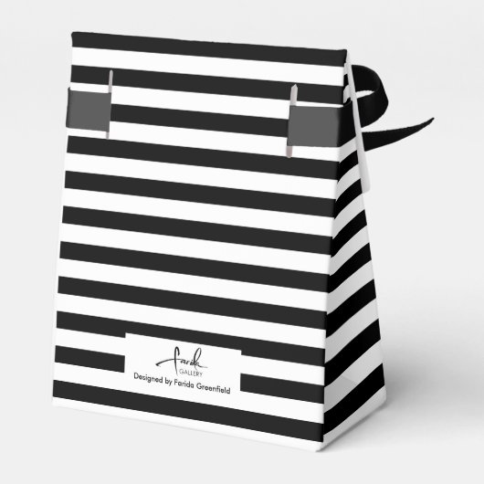 doopsel 1 sectie aangepaste foto strepen bedankdoosjes (Achterkant)