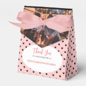 doopsel 1 sectie foto zalm roze harten bedankdoosjes (Voorkant Zijde)