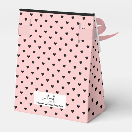 doopsel 1 sectie foto zalm roze harten bedankdoosjes (Achterkant)