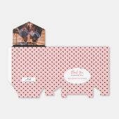 doopsel 1 sectie foto zalm roze harten bedankdoosjes (Uitgevouwen)