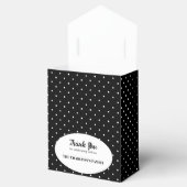 doopsel 3 secties aangepaste foto polka stippen bedankdoosjes (Geopend)
