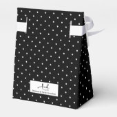 doopsel 3 secties aangepaste foto polka stippen bedankdoosjes (Achterkant)
