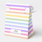 doopsel 3 secties aangepaste foto regenboog bedankdoosjes (Achterkant)