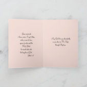 Doopsel Baby Meisje Doopend Rozen Cross Kaart (Binnen)