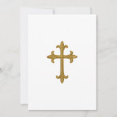 Doopsel bevestiging 1e Communie Gouden Kruis 2 Kaart (Voorkant)