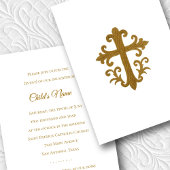 Doopsel bevestiging 1e Communie Gouden Kruis 4 Kaart