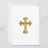 Doopsel bevestiging 1e Communie Gouden Kruis Kaart (Voorkant)