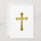 Doopsel bevestiging 1e Communie Trefoil Cross Kaart (Voorkant)