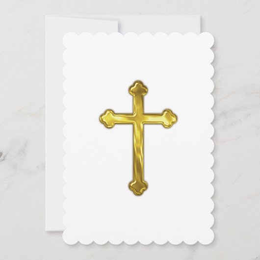 Doopsel bevestiging 1e Communie Trefoil Cross Kaart (Voorkant)