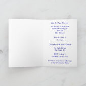 Doopsel Blauw Damast met Gouden Kruis (Binnen)