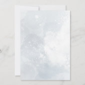 Doopsel blauw waterverf kam ontwerp kaart (Achterkant)