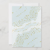 Doopsel blauw waterverf ontwerp kaart (Achterkant)