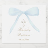 Doopsel blauwe boog sparkling wijnetiket (Enkel label)