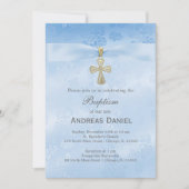 Doopsel Blauwe Rozen Kaart (Voorkant)