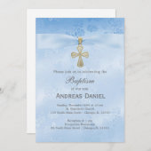 Doopsel Blauwe Rozen Kaart (Voorkant / Achterkant)