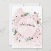 Doopsel Bloemen Rozen Rozen Krans Kaart (Achterkant)