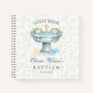 Doopsel Bloemenboek en Dove gastenboek Notitieboek