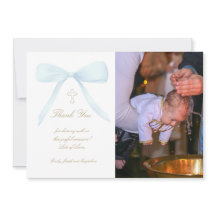 Doopsel dank u foto blauwe boog