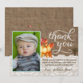 Doopsel doop Dankjewel Kaart, Pompoenen Kruis Bedankkaart (Voorkant / Achterkant)