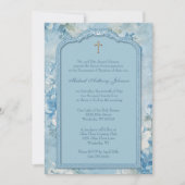 Doopsel doopsel Blauw Wit Bloem Kaart (Voorkant)