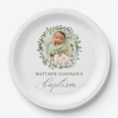 Doopsel doopsel Foto Rozen Bloemen Papieren Bordje (Voorkant)