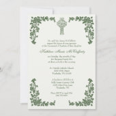 Doopsel doopsel Ierse Groene Keltische Kruis Kaart (Voorkant)