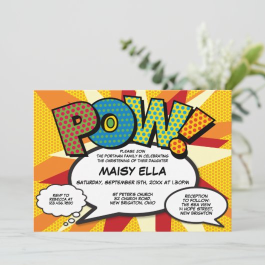 Doopsel doopsel Modern Comic Book Kaart (Staand voorkant)