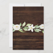 Doopsel doopsel witte bloemen rustiek hout kaart (Achterkant)