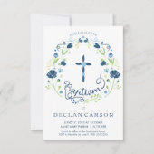 Doopsel, doopuitnodigingsjongens nodigen Kaart uit (Voorkant)