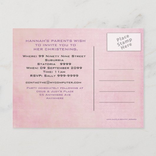 Doopsel doopvogeltrio in boomfeestuitnodiging aankondigingskaart (Achterkant)