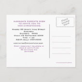 Doopsel doopvogeltrio in boomfeestuitnodiging aankondigingskaart (Achterkant)