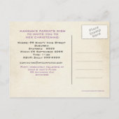 Doopsel doopvogeltrio in boomfeestuitnodiging aankondigingskaart (Achterkant)