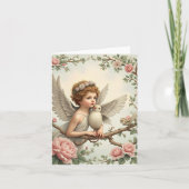 Doopsel engel uitnodiging platte kaart (Voorkant)